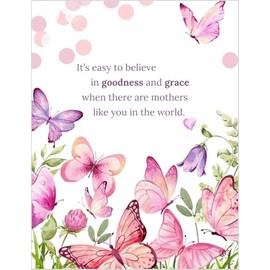 Greeting Card Religious Happy Birthday to Mom with Butterflies - Your Faith and Love For Your Family Show in The Way You Live and in The Loving Mother You Are