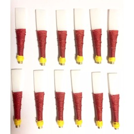 HW Scottish Great Highland Bagpipe Practice Chanter Brown,Black Silver Hard Case - Practice Chanter Reeds 12 Pcs