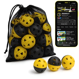PROSKILLZ® FLIGHTSYNC™ Golf Practice Air Balls – 16 Pack Lightweight Airflow Training Balls for Indoor & Outdoor Practice