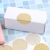 30 Sheet Decorative Gold Circle Envelope Seals - Self-Adhesive Universal