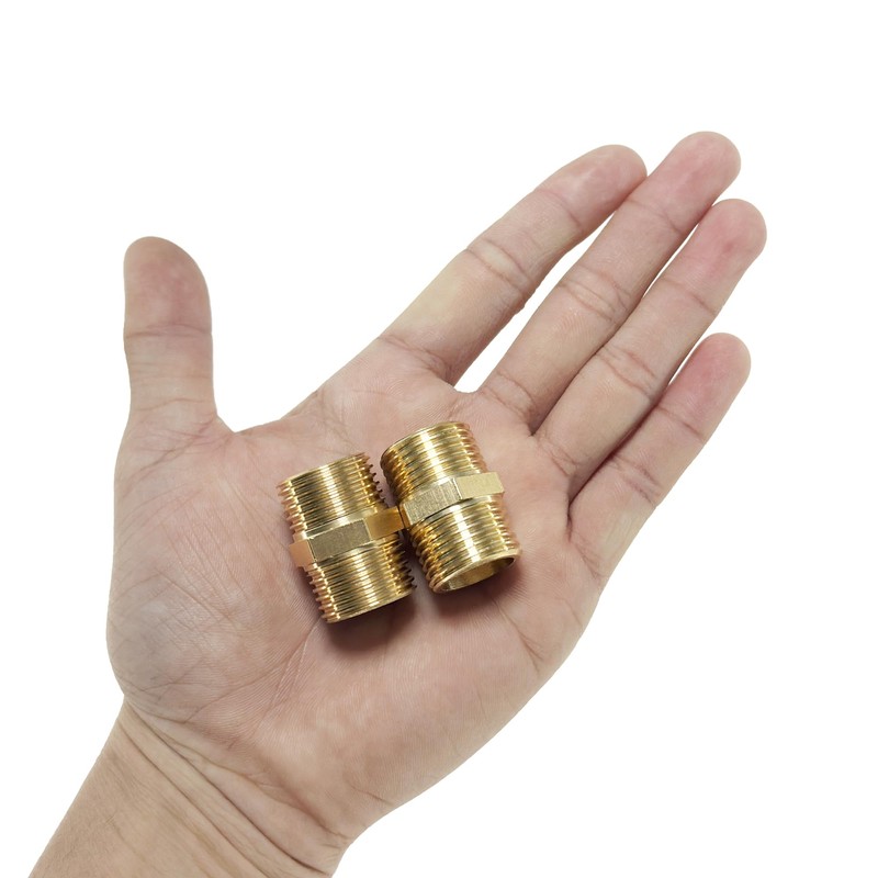 2 PCS 1/2" Male BSP Thread Brass Pipe Connector