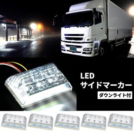Moderno La Tail Side Marker Truck 24V with Underlight Waterproof LED 102mm x 87mm x 34mm YM-212-N1 White 5pcs