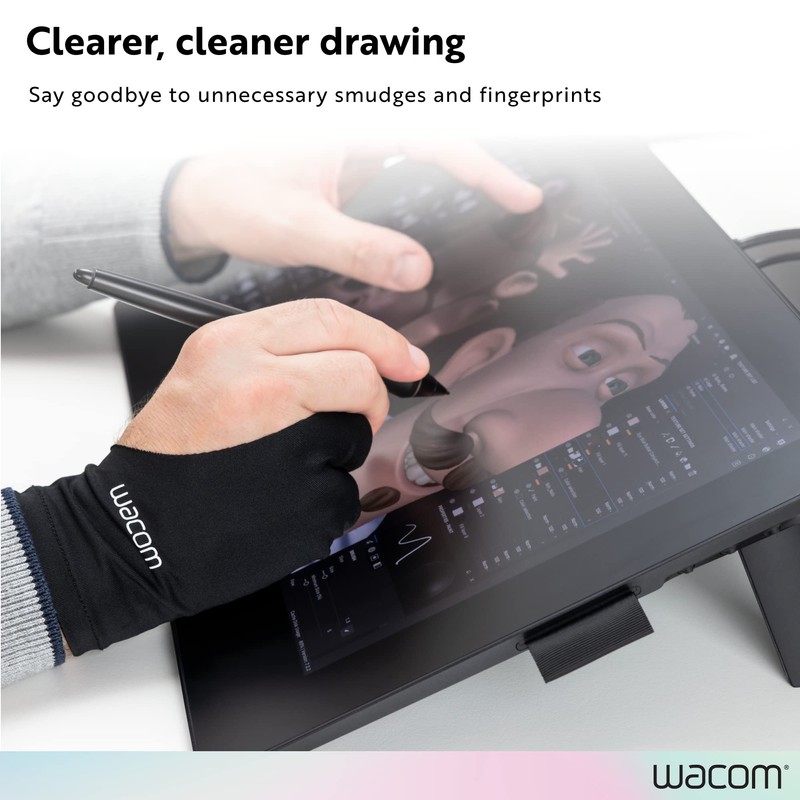 Wacom Drawing Glove, Two-Finger Artist Glove for Drawing Tablet Pen