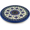 Polmedia Polish Pottery trivet, hot plate - Gingham Flowers Pattern