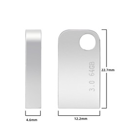 64GB USB Flash Drive USB 3.0-10x Faster Than USB 2.0, Plug and Play, Portable Zinc Alloy Thumb Drive, Jump Drive for PC/Laptop (Silver)