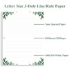 A4 Lined Refill Paper, 3-Hole Punched Ruled Filler Paper, 100Sheets