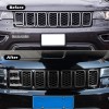 DW-Auto Honeycomb Mesh Front Grill Inserts Kits 7pcs For Jeep
