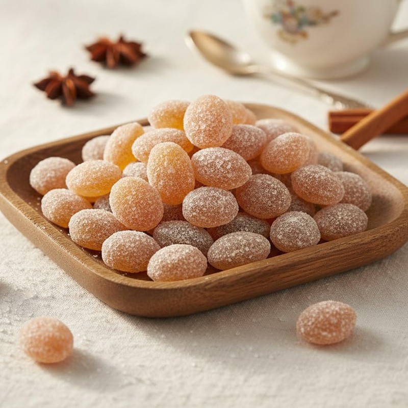 SweetGourmet Natural Sanded Ginger Drops, Old-Fashioned Hard Candy, Bold Spicy