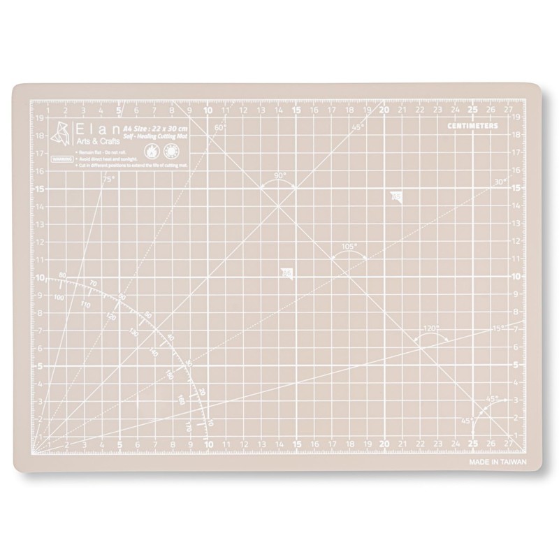 Elan Cutting Mat A4 Black and Taupe, 5-Layer Cutting Mat,