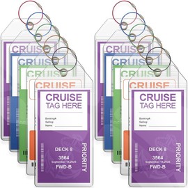 Cruise Luggage Tag Holders, Pack of 10 Carnival Cruise Luggage Tags, Cruise Luggage Tags, Clear Cruise Tag Holders are suitable for all cruise lines. - Size: Narrow 5 Pack