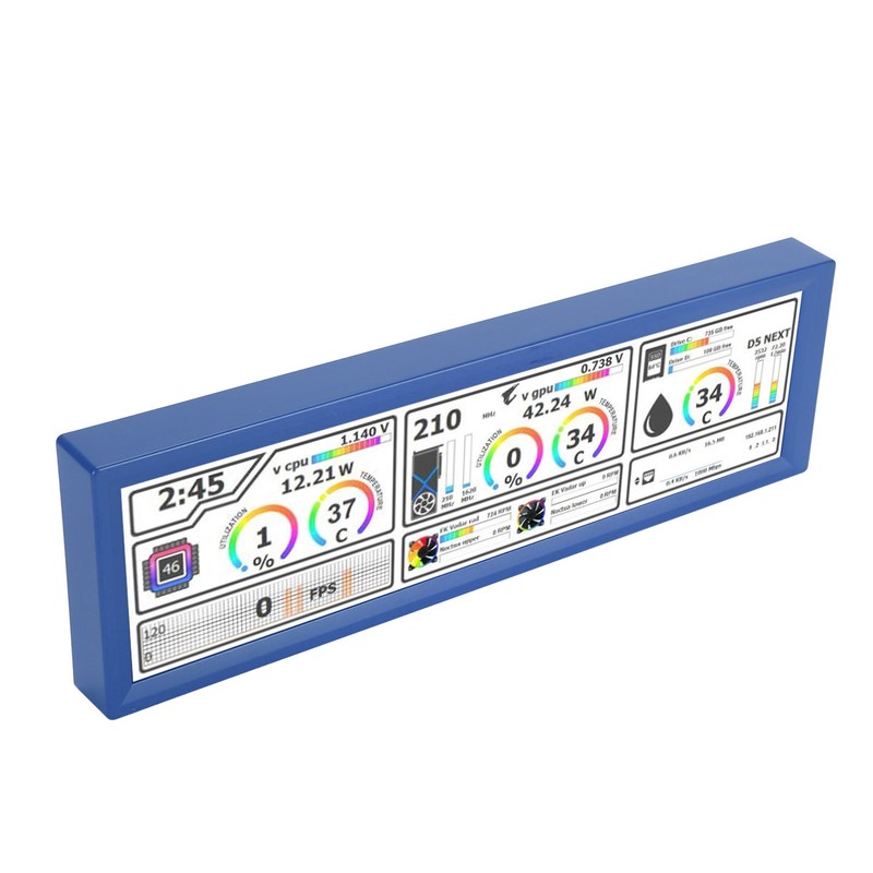 8.8 Inch PC Temperature Display Support Dynamic Theme Touchscreen Computer