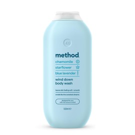 Method Wind Down Body Wash Shower Gel, Chamomile, Starflower & Blue Lavender, 532ml