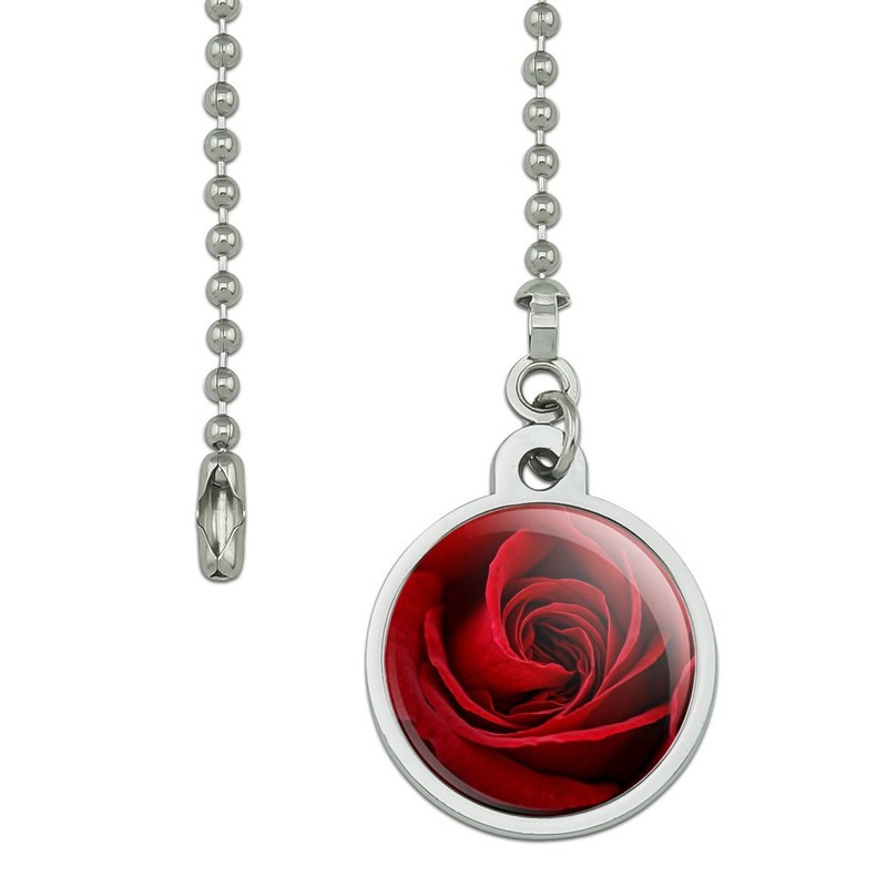 GRAPHICS & MORE Red Rose Close-up Ceiling Fan and Light