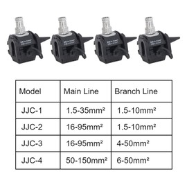 5 Pcs Insulation Piercing Connector No Peeling Piercing Clamp High Low Voltage Cable Splitter Without Break Insulation Piercing Clamp 1KV (JJC-3)