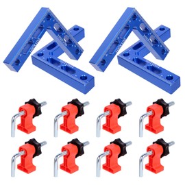 Kosmi 90 Degree Clamp Aluminum Alloy Corner Clamps for Woodworking, Clamps for Woodworking, Right Angle Clamp, Drawers, (Blue)