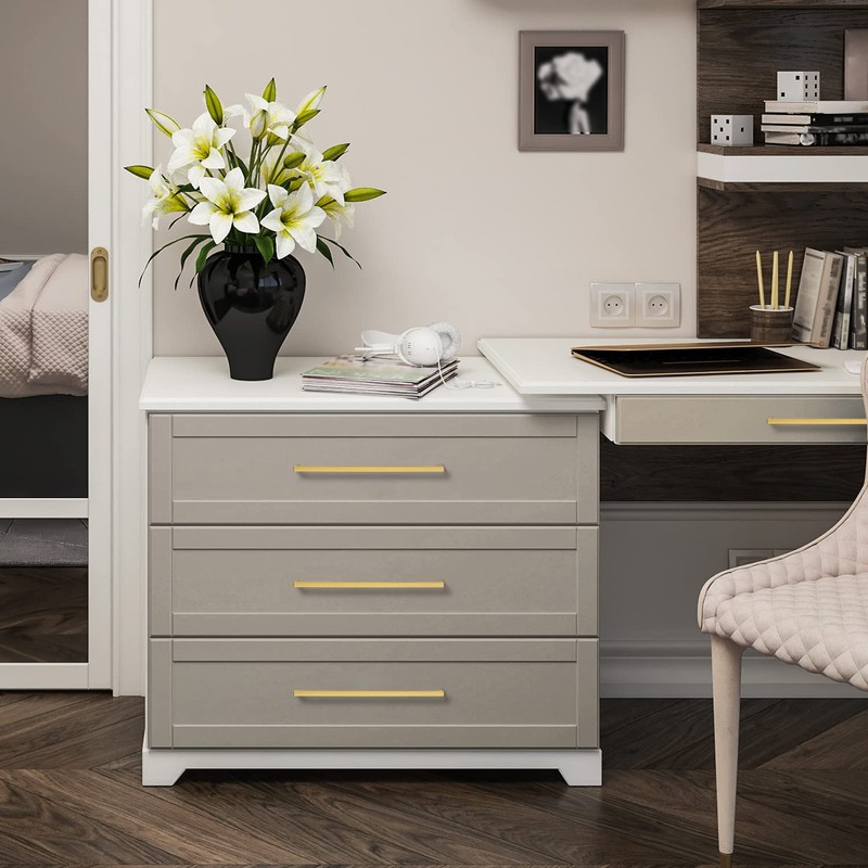 Ravinte 10 Pack Gold Cabinet Pulls 12-3/5 Inch Brushed Brass