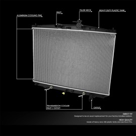 DNA MOTORING OEM-RA-13450 OE Style Bolt-On Aluminum Core Cooling Radiator Compatible with 2014-2018 Highlander 2.7L 3.5L, 20-11/16" W X 29-7/16" H X 5/8" D, 1-3/8" Inlet / 1-3/8" Outlet