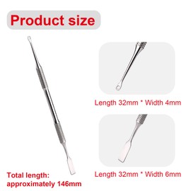DEFIYEAR Staleks Pro Cuticle Pusher Tool, Dual-Head Steel Push-Dead Skin Remover Stainless Steel, staleks cuticle pusher Manicure & Pedicure Tool, Professional Cuticle Pusher for Salon and Home Use
