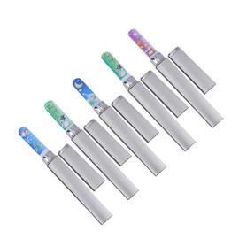 IWOWHERO Nail Grooming Kit 5pcs Glass Nail Files Boards for Manicure Christmas Theme Random Style