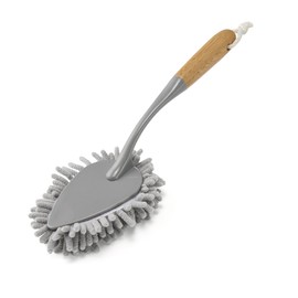 Addis Chenille Duster With Naturally Sterile Bamboo Handle,Grey/Wood,8 x 4 x 33.5 cm