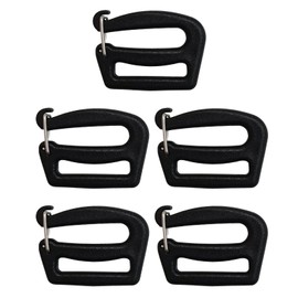 12Pcs Black 25mm/1inch G Hook Webbing Connecting Buckles Adjustable Plastic Tri-Glide Slides Backpack Strap Clips Replacement for Luggage Outdoor Camping Sports Buckles Fasteners, Black, 1
