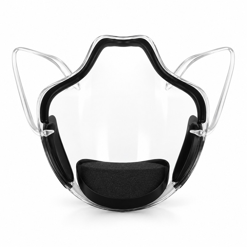 Transparent Mouth Mask for Cycling and Outdoor Wear – Clear