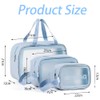 Pack of 3 Transparent Toiletry Bag, Toiletry Organizer Wet Dry