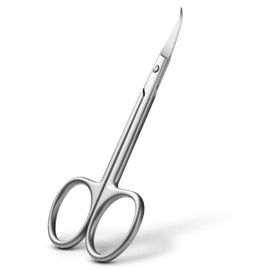 BEZOX Precision Curved Tip Cuticle Scissors - Russian Style Sharp Nail Dead Skin and Hangnail Scissor, Professional Cuticle Trimmer with Sharp, Thin Blade - Ideal for Right & Left-Handed Use