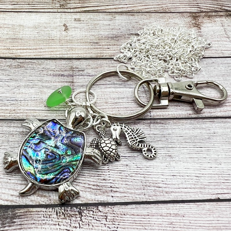Sea Turtle Lanyard for Eyeglasses or ID Badge - Abalone