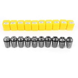 Agatige ER16 Spring Collet, Juego de pinzas de alta precisión para máquina de grabado CNC y herramienta de torno de fresado, 10 Pinzas de Resorte ER-16 1/4-9/32 Pulgadas CNC de Gran Precisión