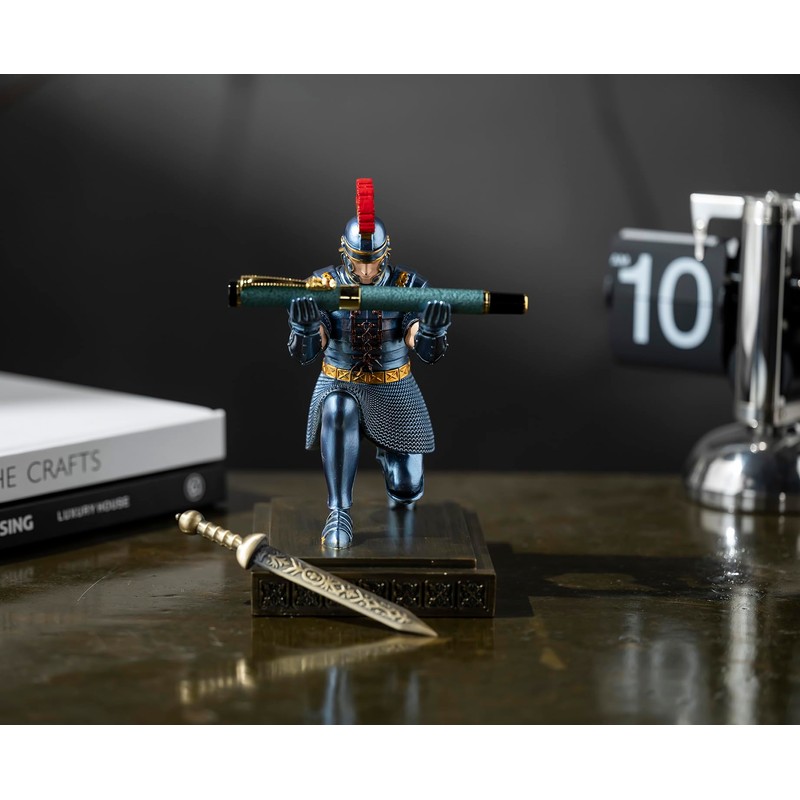 CYXStar Roman Praetorian Warrior Knight Pen Holder Desk Ornament Resin