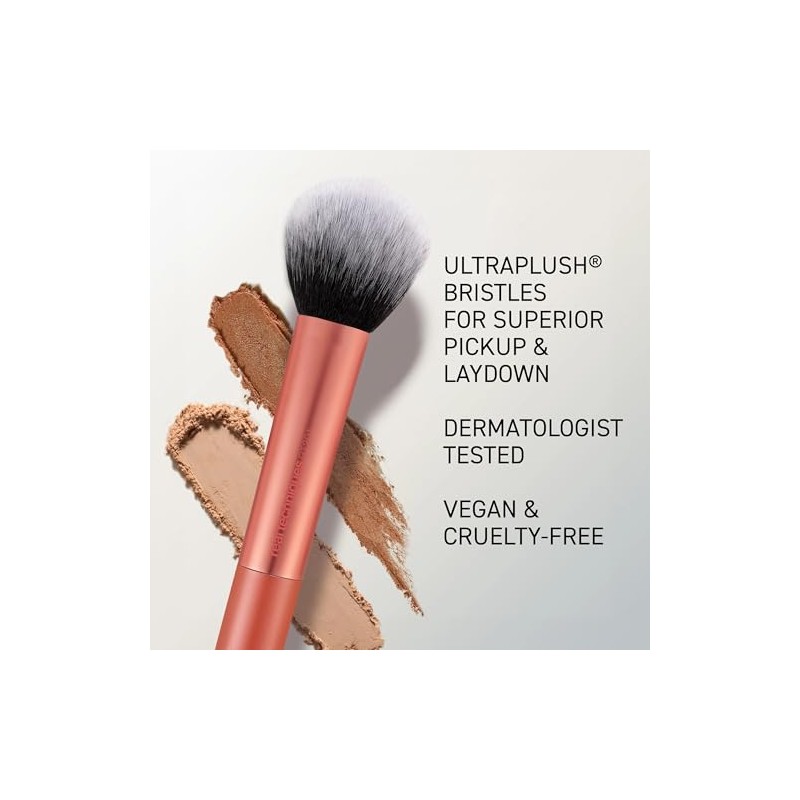 REAL TECHNIQUES, Ultra Plush Powder Makeup Brush, Brocha para Maquillaje