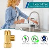 Water Line Adapter Splitter Tee Valve - Brass Dishwasher Toilet