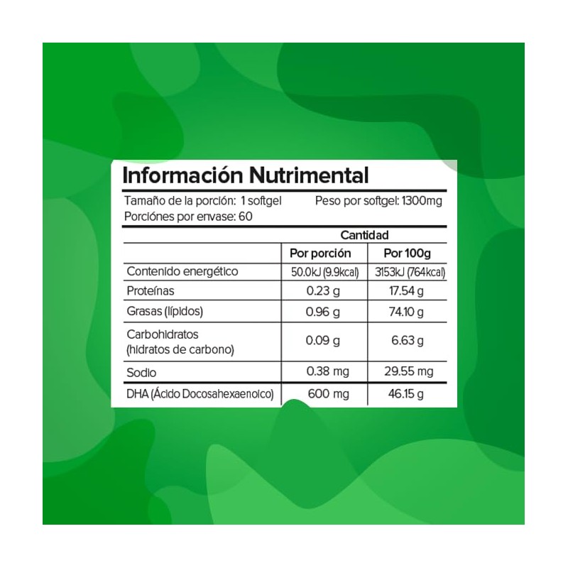 DHA OMEGA 3 ALGAE NatGel OMEGA 3 Vegetal - DHA