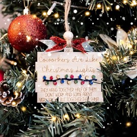 Wooden Christmas Ornaments Coworker Gifts - Christmas, Thank You, Appreciation Gifts for Coworkers, Friends - Going Away, Farewell Gifts for Coworkers, Ornament Christmas Decorations for Tree (SOO02)