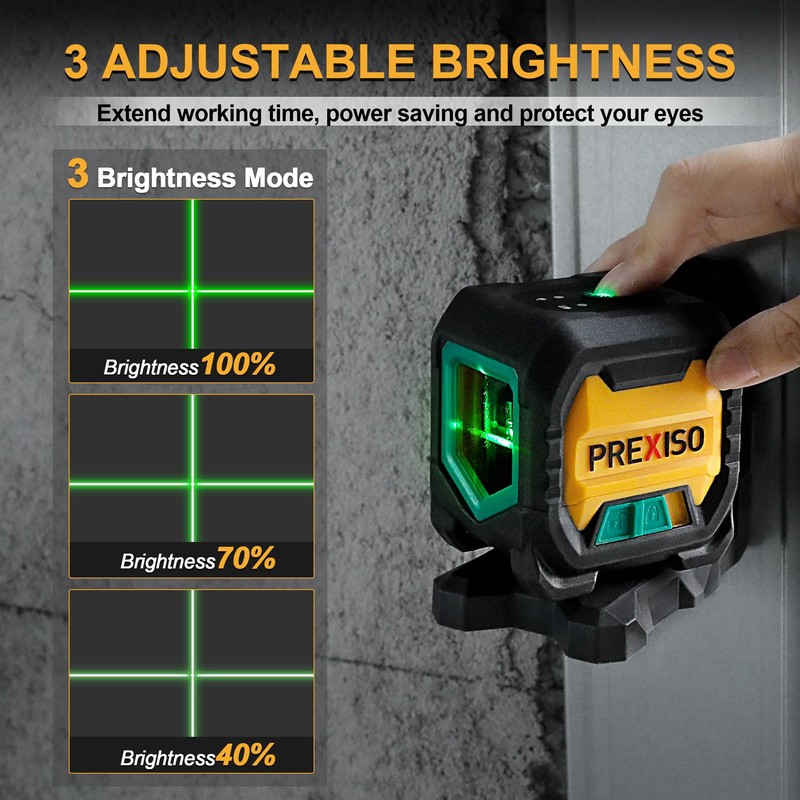 PREXISO Laser Level with 47 Inch Tripod, IP54 Rechargeable 65Ft