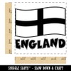 England with Waving Flag Cute Square Rubber Stamp for Stamping