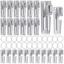 Eaasty P-38 and P-51 Military Style Can Openers with Key Rings Stainless Steel Camping Can Opener Portable Can Opener for Kitchen Travel Camping Survival (24)