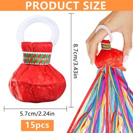 XTUDOU® 15 StüCk Handwurf Luftschlangen, Wurf Luftschlangen, Party Bombe Luftschlangen für Party Hochzeit, Weihnachten, Geburtstag, Abschlussfeiern, Shows