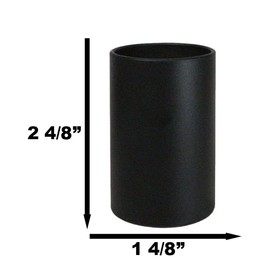 Ebros Gift Pack of 2 Merchandise Black Glass Cylinder Replacement Part for Ebros Brand Electrical Oil Warmer Heating Bulbs