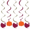 Creative Converting 5 Count Pumpkins and Turkeys Dizzy Danglers, Orange