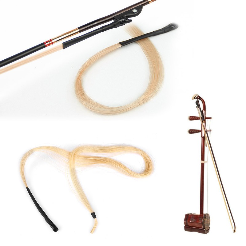 BY304 Durable Horsetail Hair Erhu Bow Hairs Accessory for Violin