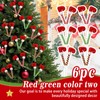 6 PCS Christmas Elf Legs Picks Xmas Tree Topper Decorations,