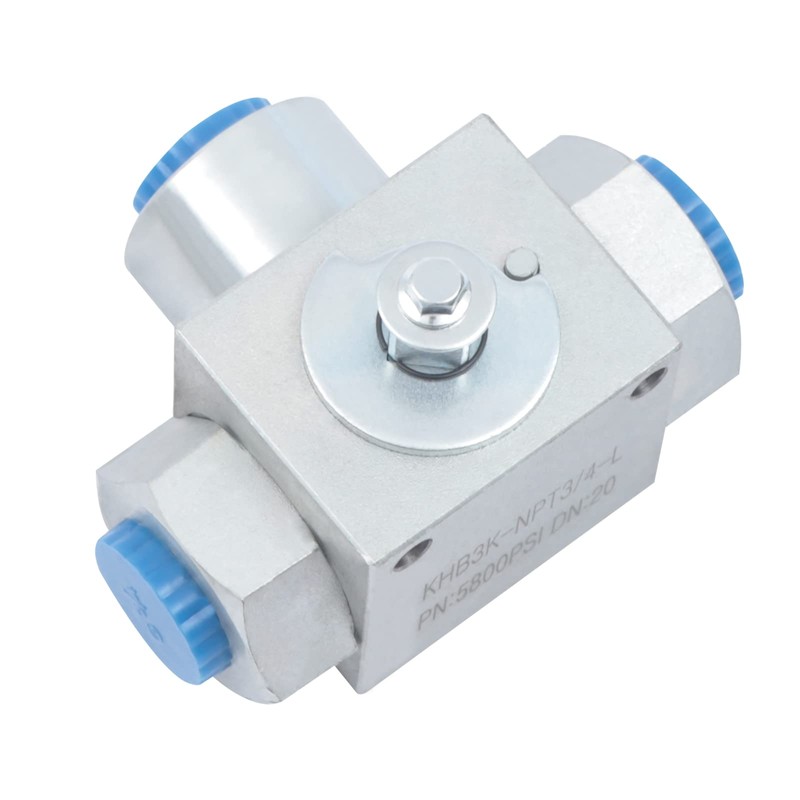 3 Way Hydraulic Ball Valve, 3/4 in NPT Female Hydraulic