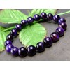 【hinryo】 8mm～14mm 5A パープルタイガーアイ 虎目石 ブレスレット ポーチ付き 天然石 パワーストーン (32456C