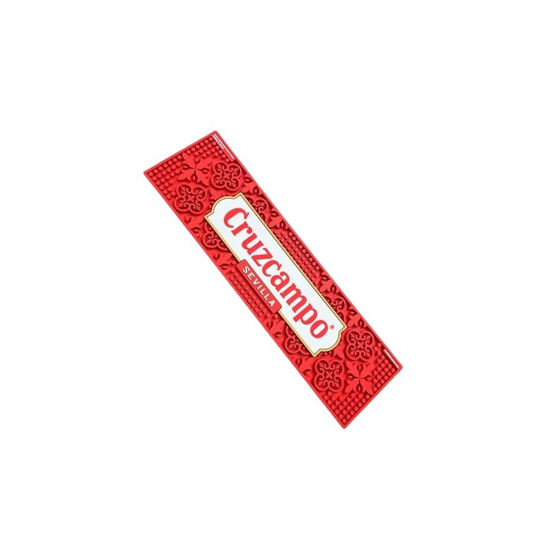 Cruzcampo Rubber Bar Runner, Roxley Slide Proof slip prevention Red,