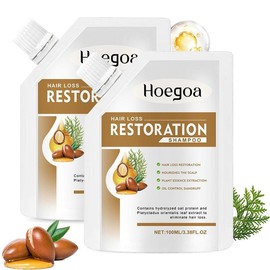 Hoegoa Hair Care Shampoo,  Hair Strengthening Shampoo, Moisturizing Hair Care,Reduce Hair Loss, Strengthen Follicles for All Hair Types,Suitable for men and women:_2pcs