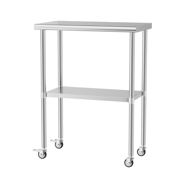 Chingoo Chingoo Stainless Steel Table with Wheels 18 x 30