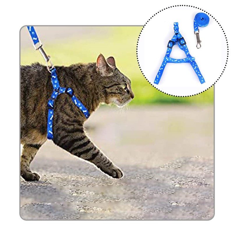 Cat Harness Adjustable Cat Leash Escape Proof Dog Harness with