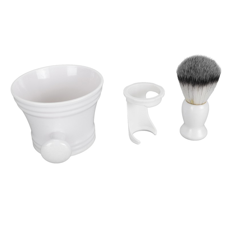 Men Beard Foaming Brush Set Soap Bowl Brush Rack Rich
